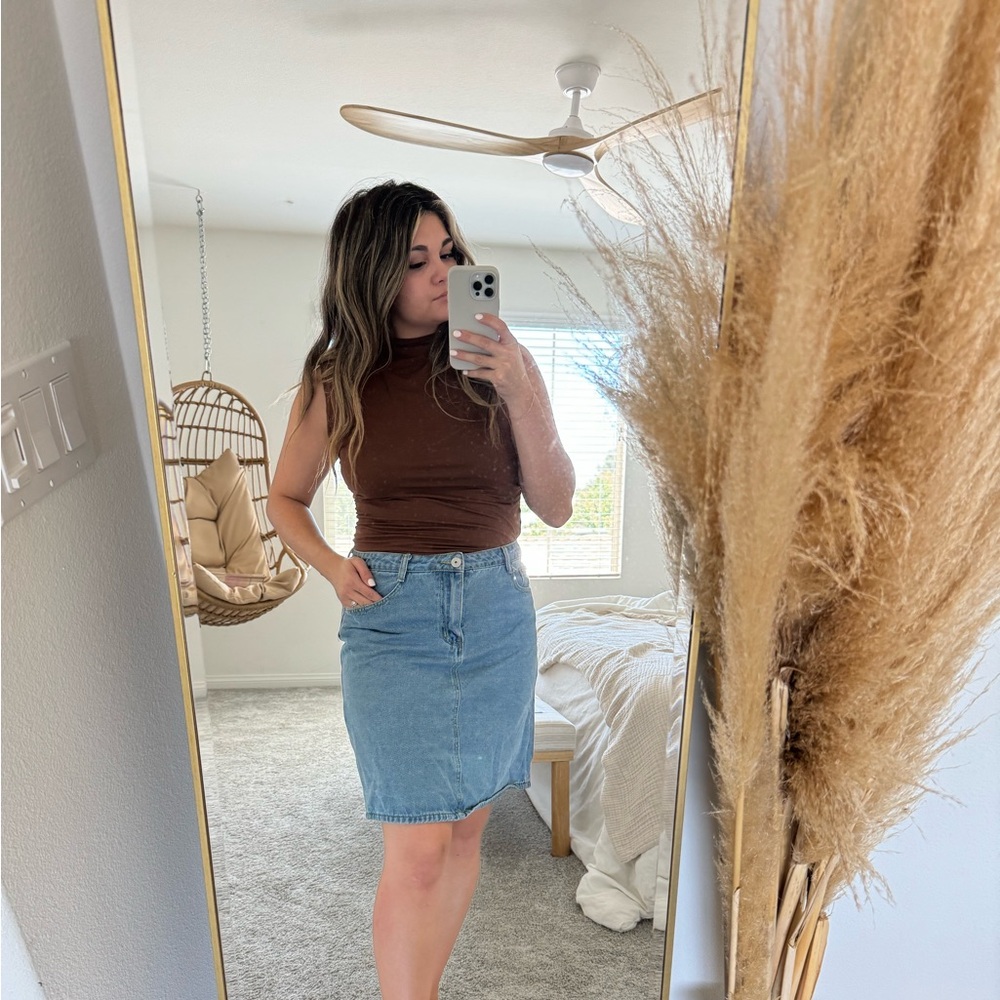 Light Wash Denim Skirt